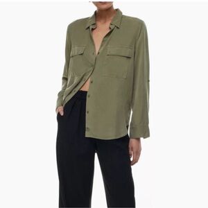 Aritzia/Babaton Utility Shirt Olive Green